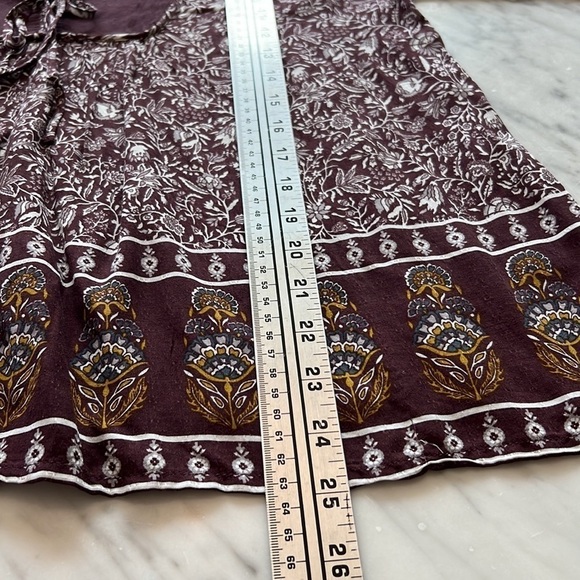 HINGE Bohemian Top Indian Block Print, Size S - Picture 8 of 9